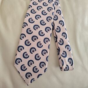 Brixton Ltd. Pink And Blue Patterned Silk Necktie Tie